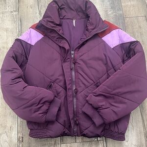 Free People Deep Purple Puffer Jacket